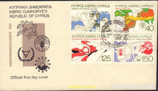 Briefmarken: 436840 MNH CHIPRE 1981 150 ANIVERSARIO DEL NACIMIENTO DE HEINRICH VON STEPHAN