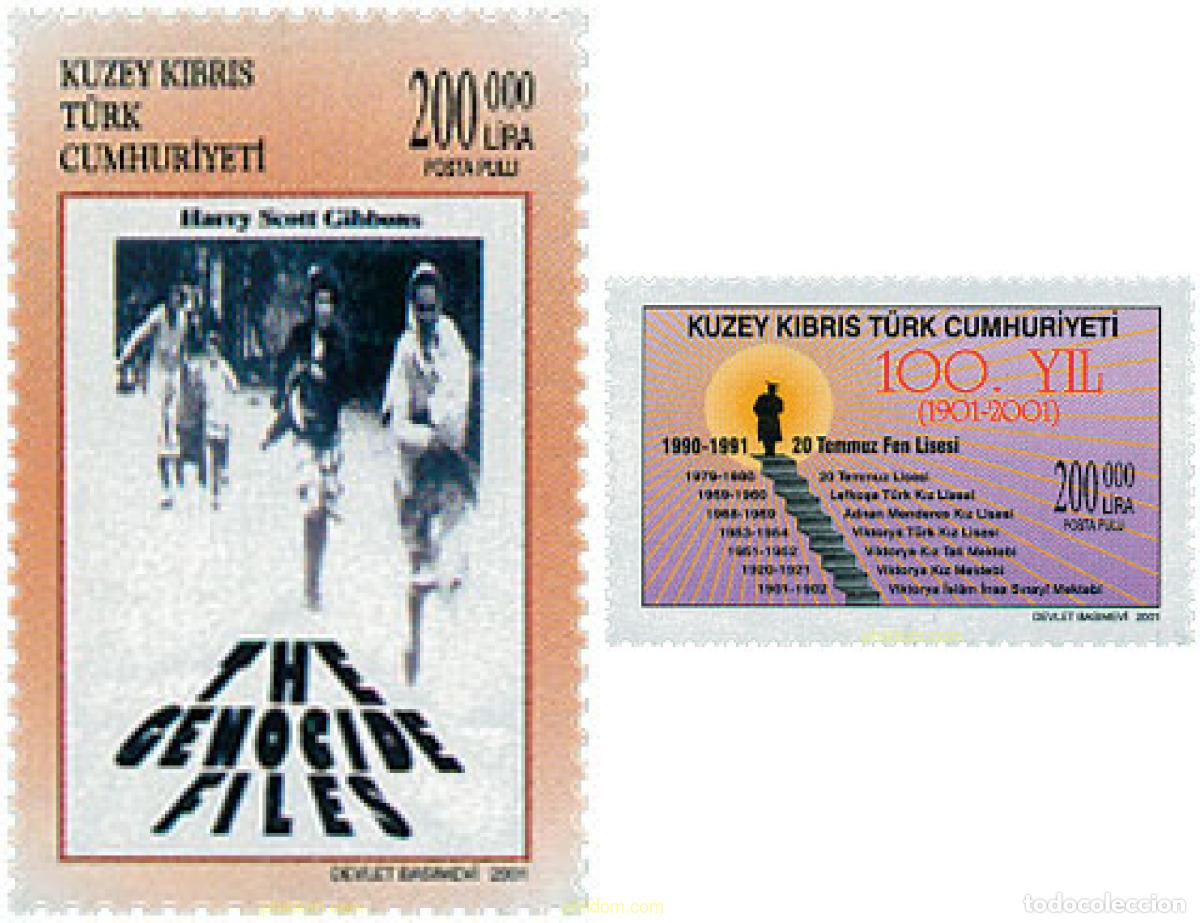 Briefmarken: 114604 MNH CHIPRE. Administraci&oacute;n turca 2001 ANIVERSARIOS