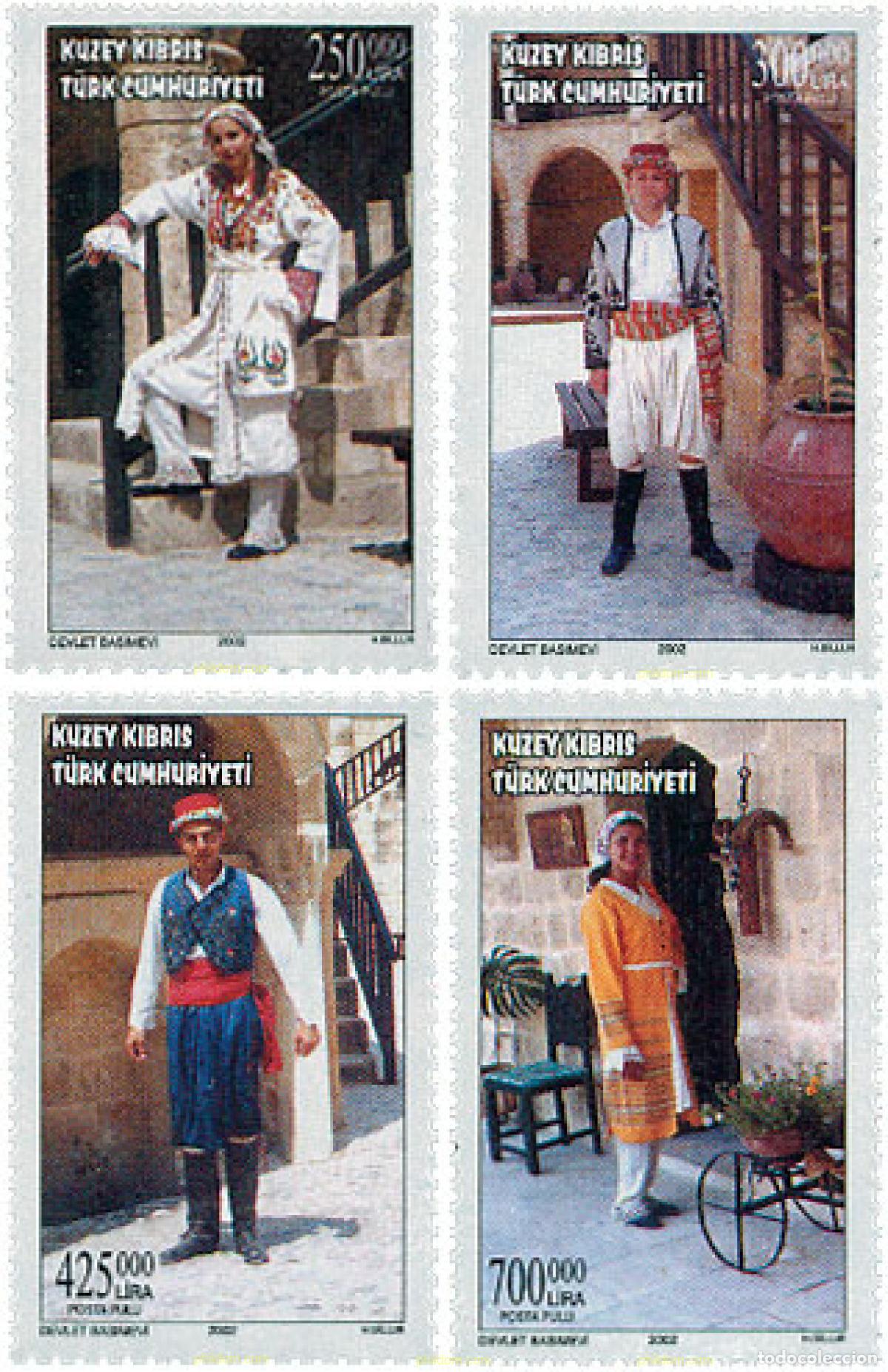 Stamps: 114606 MNH CHIPRE. Administraci&oacute;n turca 2002 TRAJES TIPICOS
