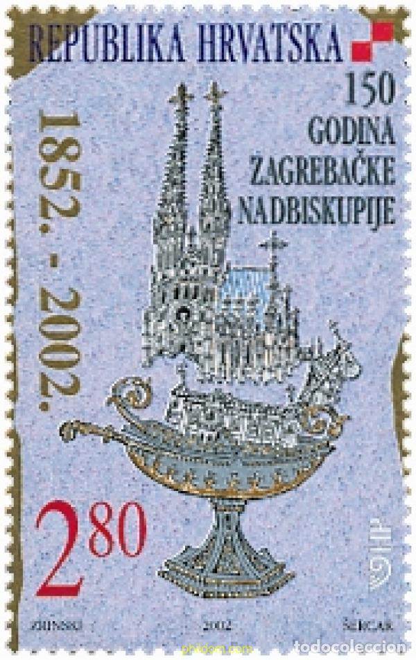Sellos: 114794 MNH CROACIA 2002 150 ANIVERSARIO DEL ARZOBISPADO DE ZAGREB