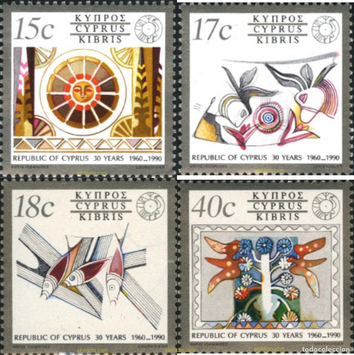 Briefmarken: 114859 MNH CHIPRE 1990 30 ANIVERSARIO DE LA REPUBLICA