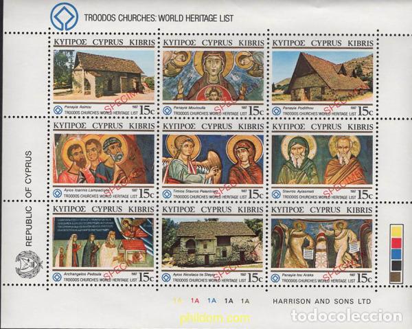 Briefmarken: 638533 MNH CHIPRE 1987 IGLESIAS E ICONOS