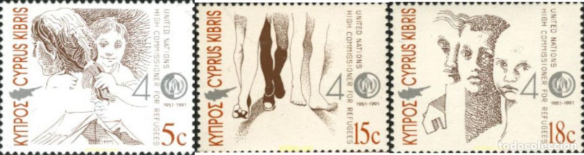 Stamps: 114879 MNH CHIPRE 1991 40 ANIVERSARIO DEL ALTO COMISARIADO DE LOS REFUGIADOS DE NACIONES UNIDAS