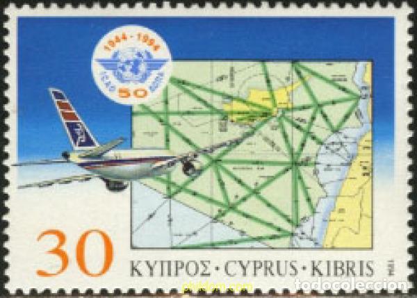Briefmarken: 114931 MNH CHIPRE 1994 50 ANIVERSARIO DE LA ORGANIZACION DE AVIACION CIVIL INTERNACIONAL