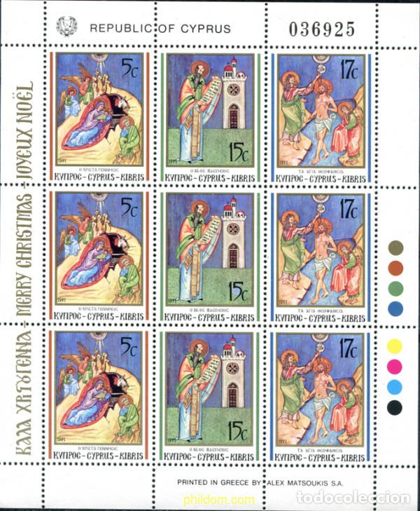 Sellos: 301740 MNH CHIPRE 1991 NAVIDAD. ICONOS