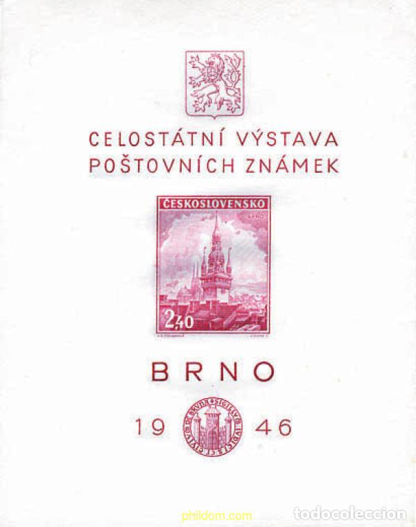 Sellos: 114955 MNH CHECOSLOVAQUIA 1946 EXPOSICION FILATELICA DE BRNO