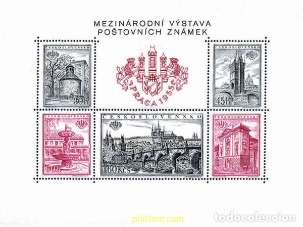 Sellos: 114972 MNH CHECOSLOVAQUIA 1955 PRAGA 1955. EXPOSICION FILATELICA INTERNACIONAL