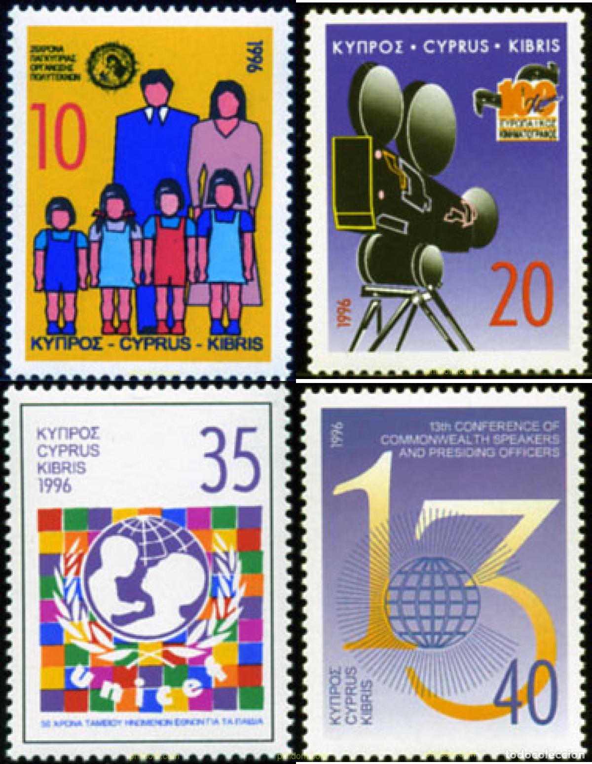 Stamps: 115001 MNH CHIPRE 1996 ANIVERSARIOS Y ACONTECIMIENTOS