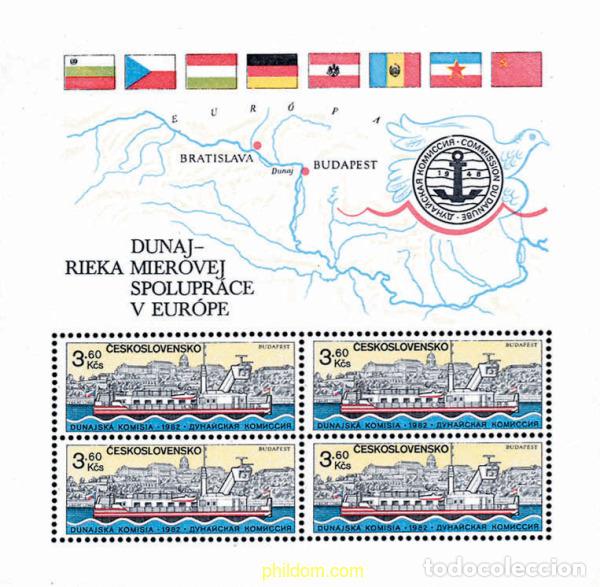 Selos: 679435 MNH CHECOSLOVAQUIA 1982 COMISION EUROPEA DEL DANUBIO