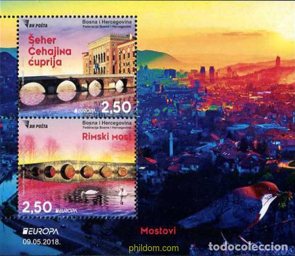 Stamps: 612195 MNH BOSNIA-HERZEGOVINA 2018 EUROPA CEPT 2018 - PUENTES