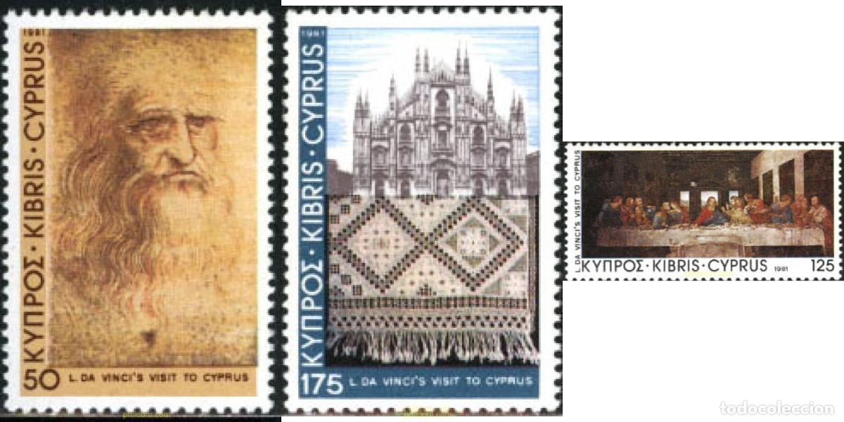 Stamps: 115279 MNH CHIPRE 1981 500 ANIVERSARIO DE LA VISITA DE LEONARDO DA VINCI A CHIPRE