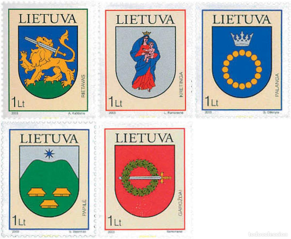 Sellos: 116669 MNH LITUANIA 2003 ESCUDOS DE ARMAS