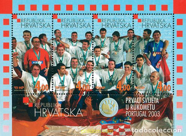Sellos: 118003 MNH CROACIA 2003 CROACIA CAMPEON DEL MUNDO DE BALONMANO
