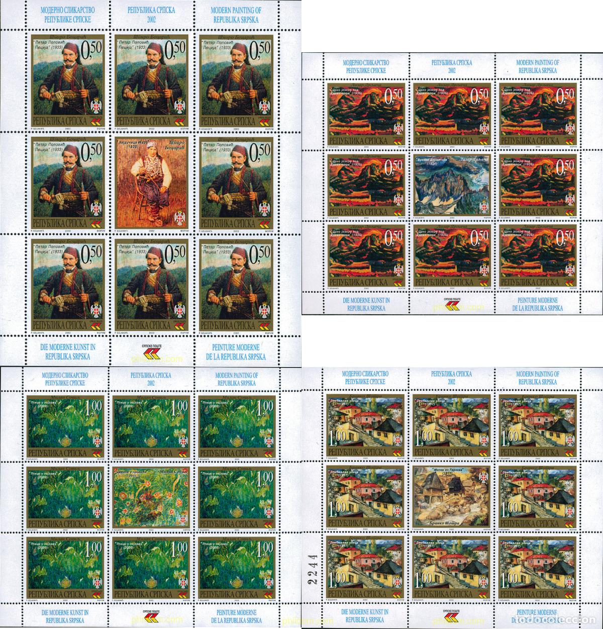 Sellos: 120445 MNH BOSNIA-HERZEGOVINA. Adm Serbia 2002 PINTURAS