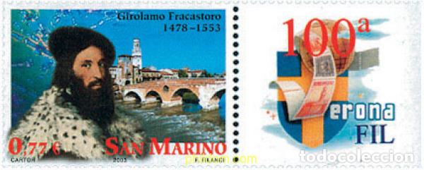 Sellos: 120504 MNH SAN MARINO 2003 100 SALON FILATELICO VERONAFIL