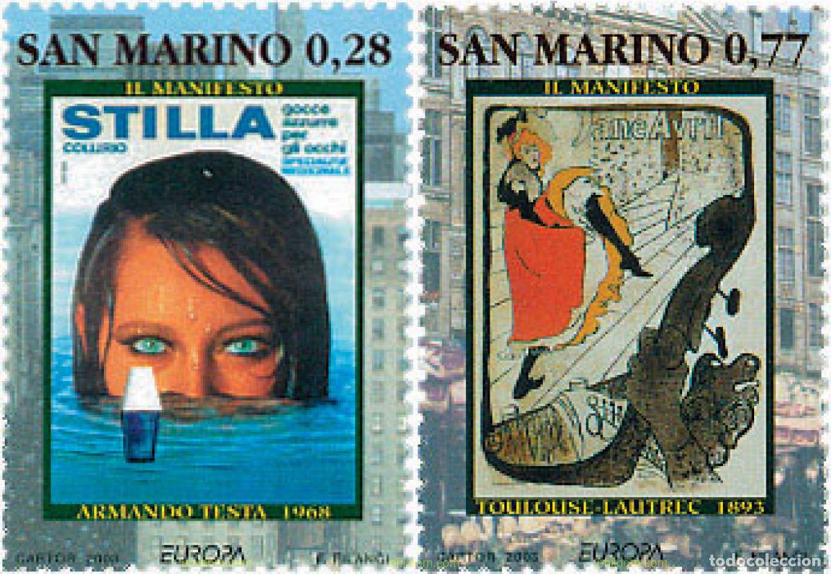 Sellos: 120509 MNH SAN MARINO 2003 EUROPA CEPT. ARTE DEL CARTEL