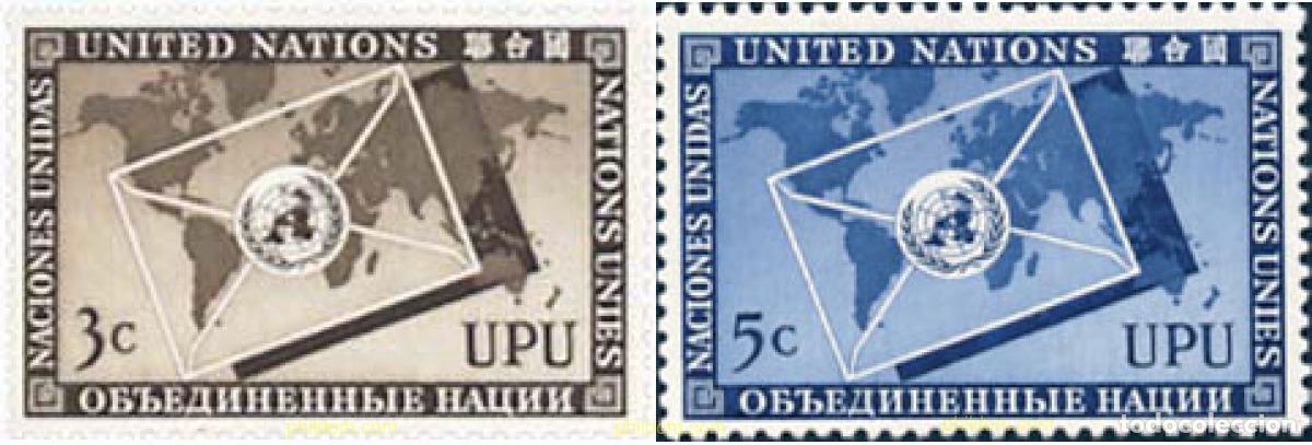Selos: 122022 HINGED NACIONES UNIDAS. Nueva York 1953 UNION POSTAL UNIVERSAL