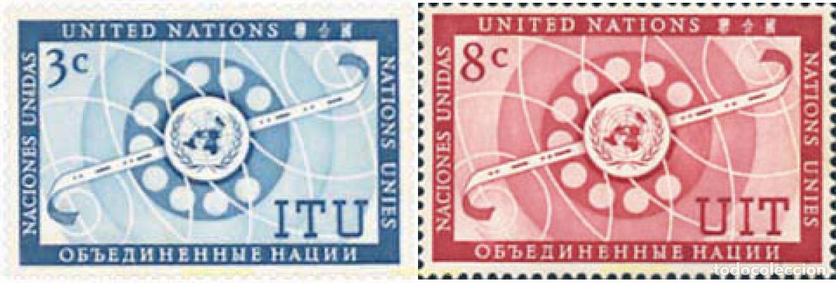 Selos: 122057 MNH NACIONES UNIDAS. Nueva York 1956 UNION INTERNACIONAL DE TELECOMUNICACIONES (UIT-ITU)