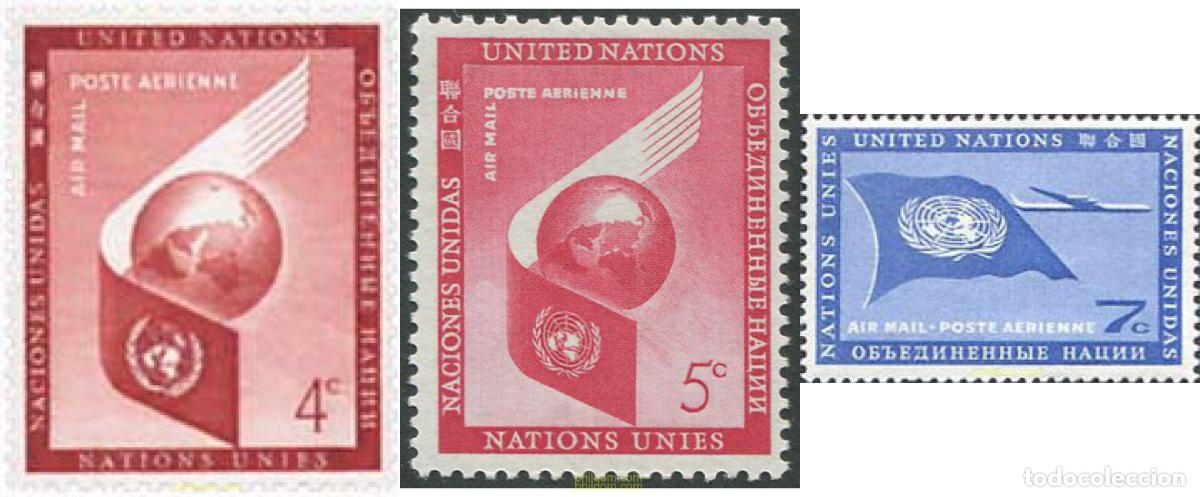 Sellos: 122071 MNH NACIONES UNIDAS. Nueva York 1957 MOTIVOS VARIOS