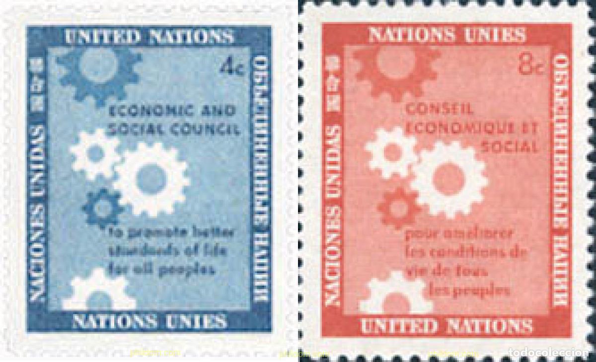 Sellos: 277646 MNH NACIONES UNIDAS. Nueva York 1958 DIA DE LAS NACIONES UNIDAS