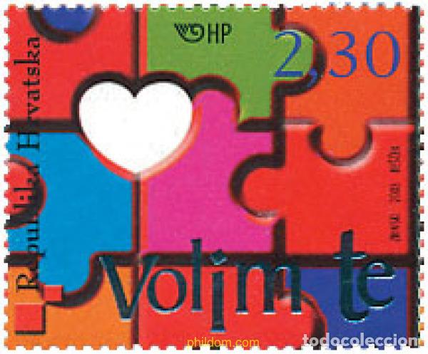 Sellos: 122205 MNH CROACIA 2003 SAN VALENTIN