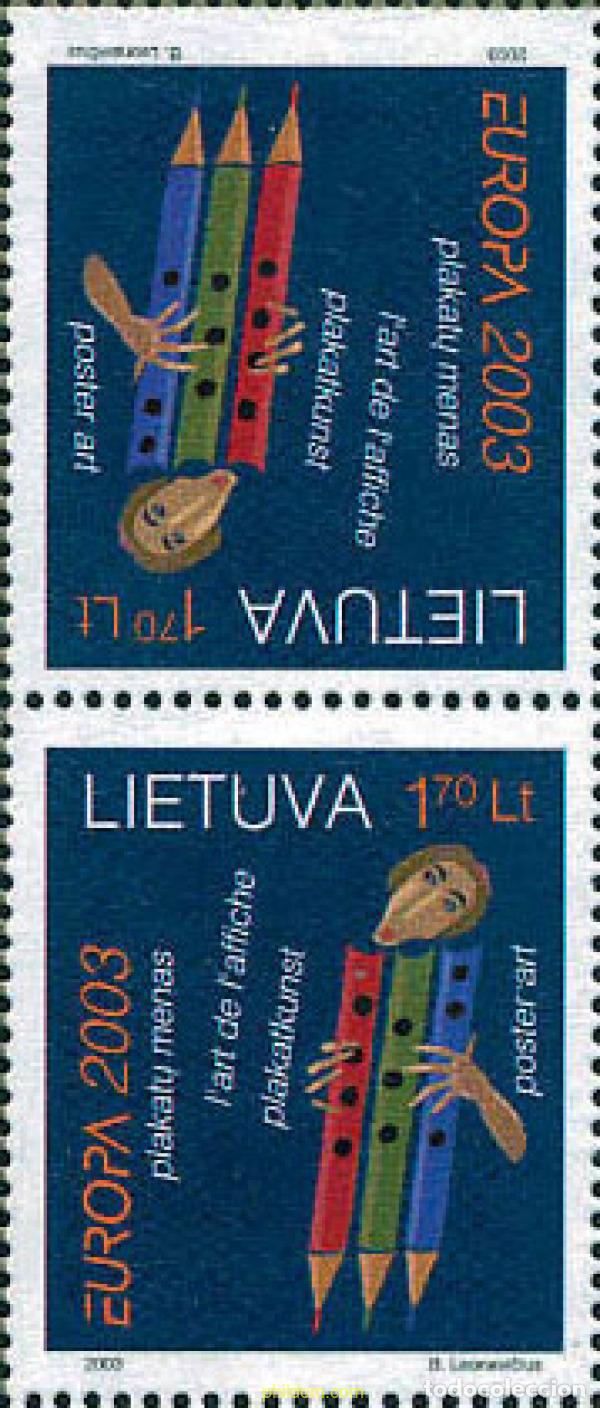 Selos: 613232 MNH LITUANIA 2003 EUROPA CEPT. ARTE DEL CARTEL