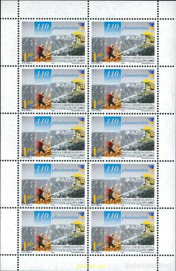 Briefmarken: 123309 MNH BOSNIA-HERZEGOVINA 2002 110 ANIVERSARIO DE LA ASOCIACION DE ALPINISMO