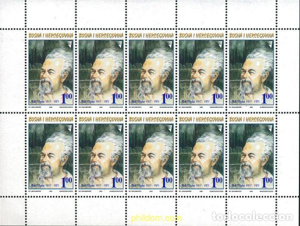 Timbres: 123507 MNH BOSNIA-HERZEGOVINA 2002 85 ANIVERSARIO DEL NACIMIENTO DE MAK DIZDAR