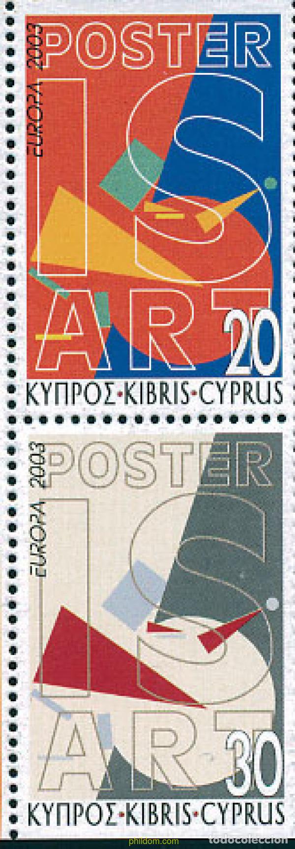 Sellos: 123523 MNH CHIPRE 2003 EUROPA CEPT. ARTE DEL CARTEL