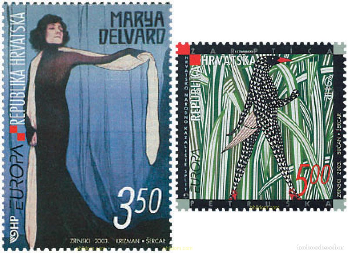 Sellos: 124861 MNH CROACIA 2003 EUROPA CEPT. ARTE DEL CARTEL