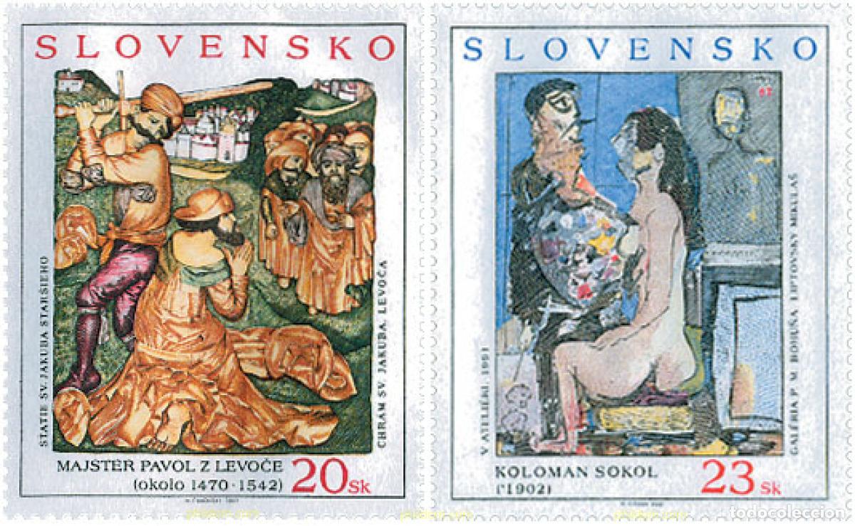 Sellos: 124892 MNH ESLOVAQUIA 2002 PINTURAS