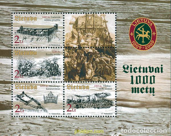 Sellos: 125929 MNH LITUANIA 2003 MILENARIO DE LITUANIA