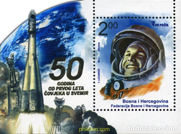 Sellos: 317349 MNH BOSNIA-HERZEGOVINA 2011 50 ANIVERSARIO DEL HOMBRE AL ESPACIO