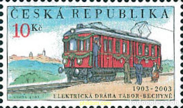 Sellos: 126345 MNH CHEQUIA 2003 CENTENARIO DE LA LINEA FERREA TABOR-BECHYNE