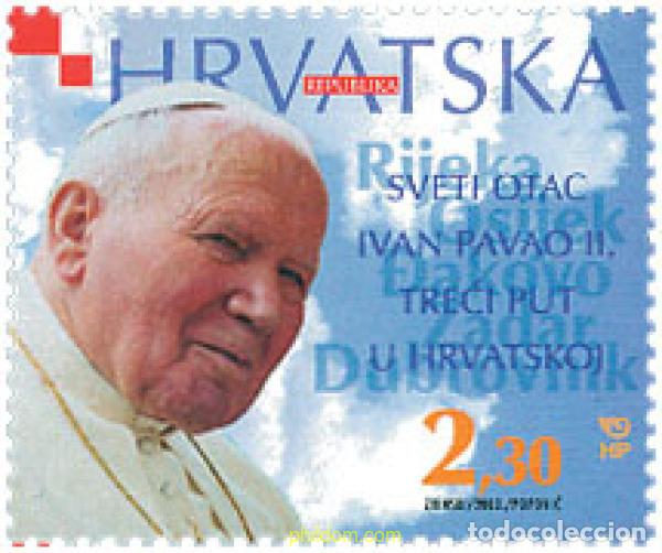 Sellos: 126348 MNH CROACIA 2003 VIAJES DEL PAPA JUAN PABLO II