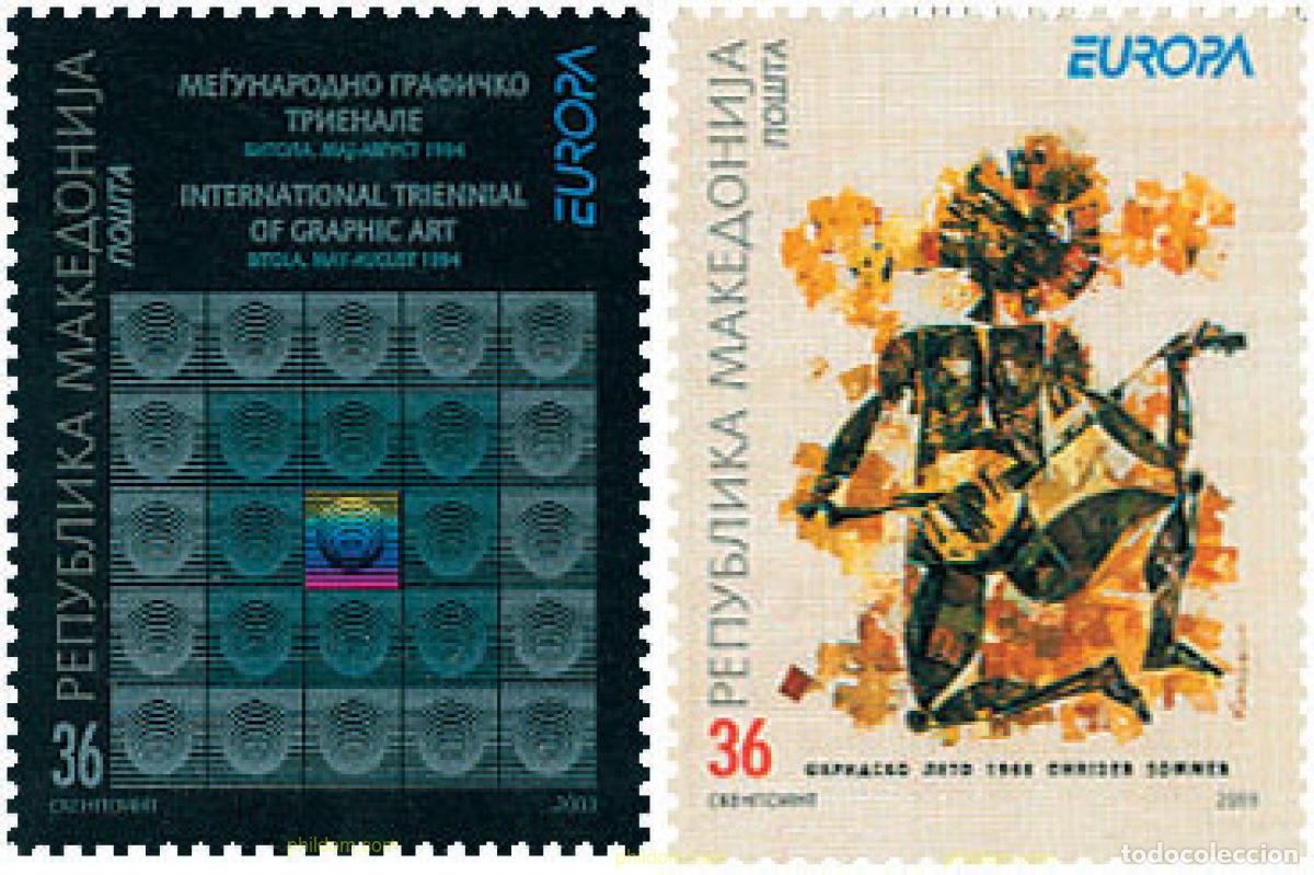 Briefmarken: 126511 MNH MACEDONIA 2003 EUROPA CEPT. ARTE DEL CARTEL