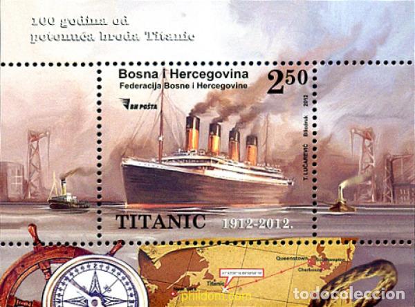 Briefmarken: 284288 MNH BOSNIA-HERZEGOVINA 2012 TRANSPORTES. CENTENARIO DEL NAUFRAGIO DEL TITANIC (1912-2012)