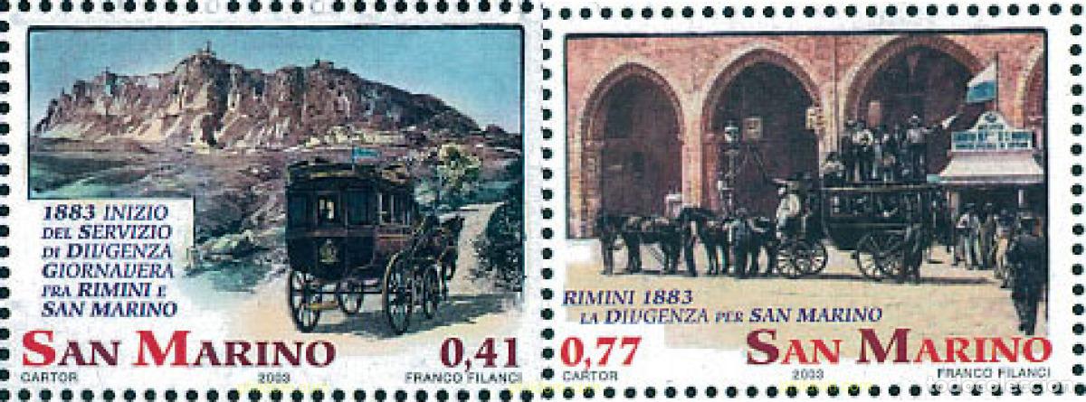 Briefmarken: 126535 MNH SAN MARINO 2003 DILIGENCIAS POSTALES