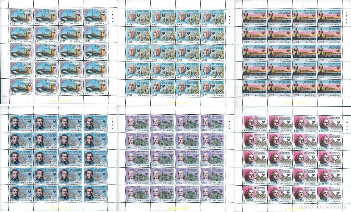 Briefmarken: 126530 MNH SAN MARINO 2003 300 ANIVERSARIO DE SAN PETERSBURGO