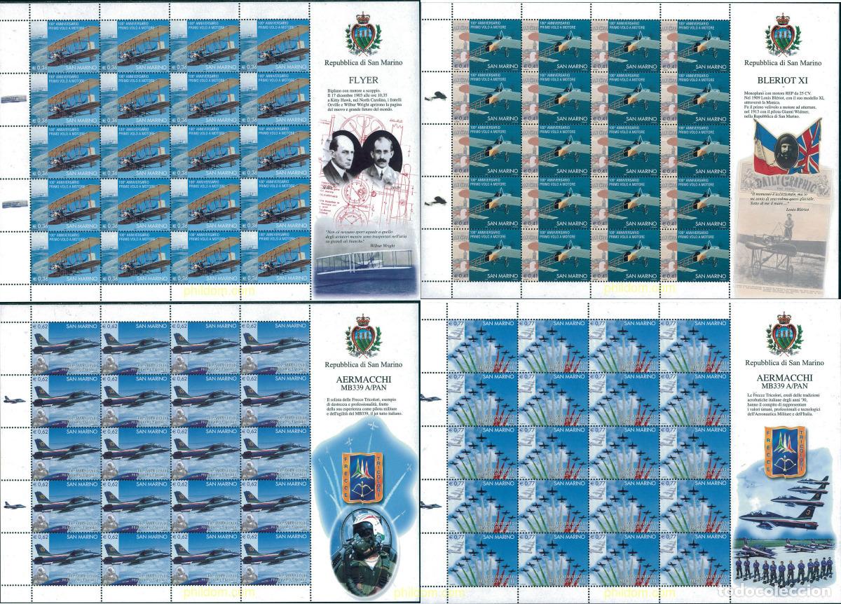 Sellos: 126532 MNH SAN MARINO 2003 CENTENARIO DE LA AVIACION