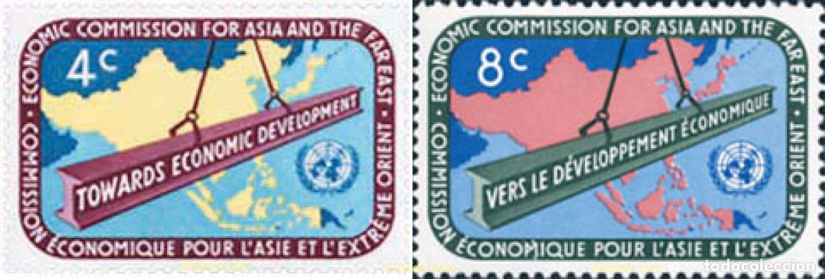 Sellos: 126643 HINGED NACIONES UNIDAS. Nueva York 1960 COMISION ECONOMICA PARA ASIA Y EXTREMO ORIENTE (ECAF