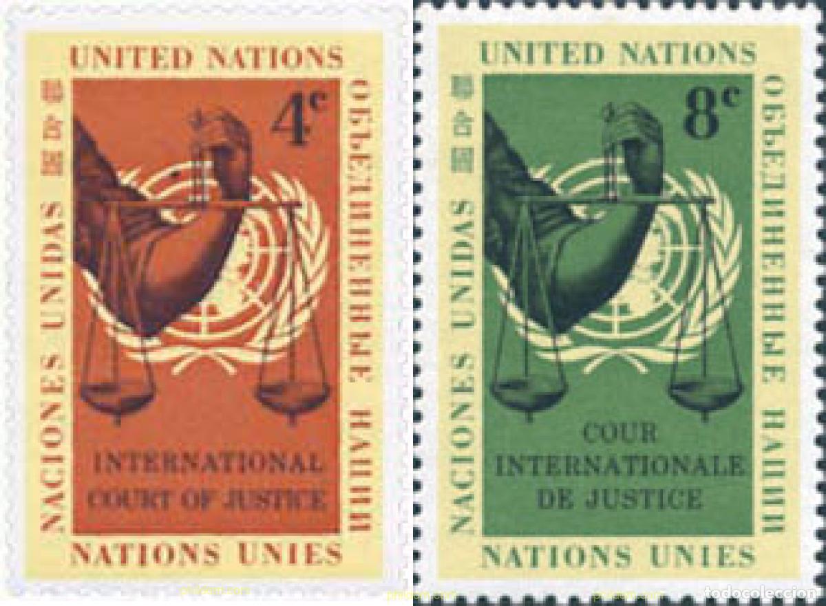 Sellos: 277655 MNH NACIONES UNIDAS. Nueva York 1961 TRIBUNAL INTERNACIONAL DE JUSTICIA DE LA HAYA