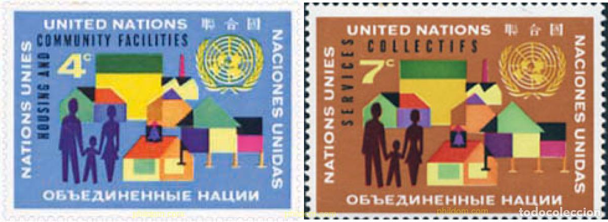 Sellos: 277658 MNH NACIONES UNIDAS. Nueva York 1962 HABITAT Y URBANISMO