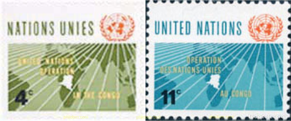 Sellos: 126866 MNH NACIONES UNIDAS. Nueva York 1962 OPERACION DE LA ONU EN EL CONGO