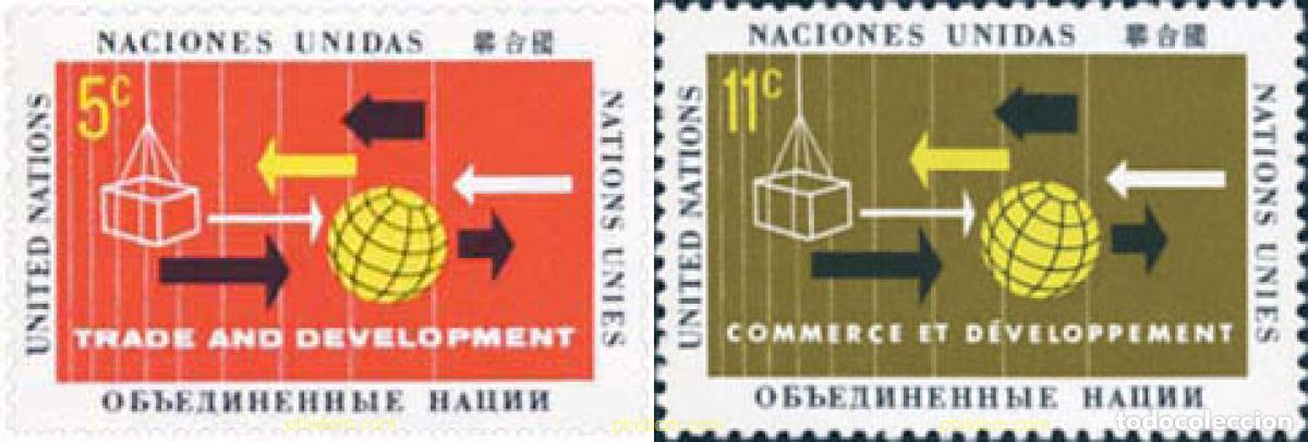 Sellos: 126964 MNH NACIONES UNIDAS. Nueva York 1964 CONFERENCIA PARA EL COMERCIO Y DESARROLLO INDUSTRIAL