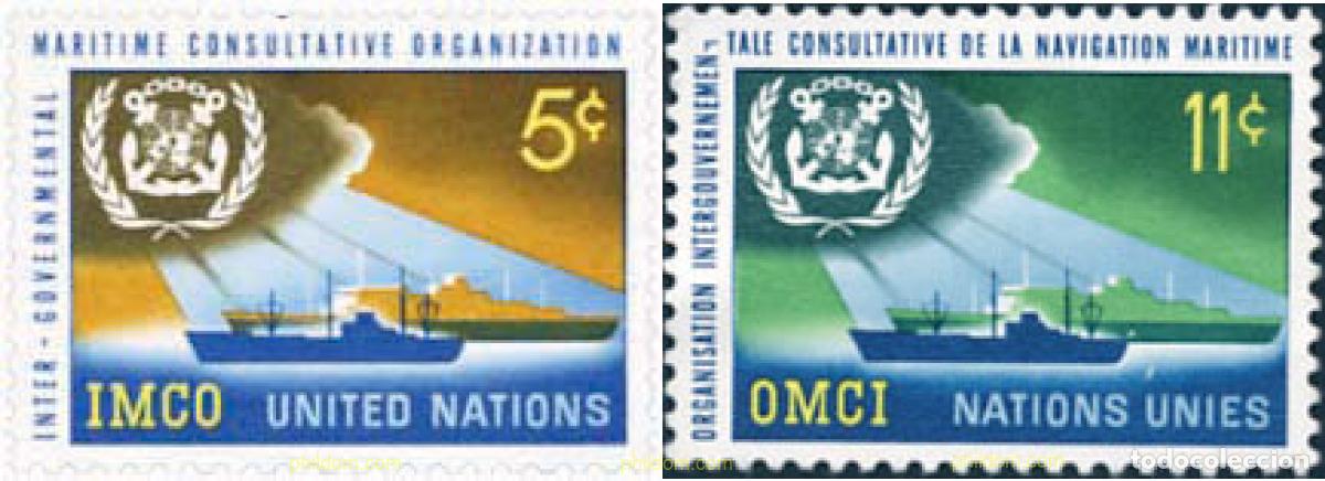 Sellos: 126960 MNH NACIONES UNIDAS. Nueva York 1964 ORGANIZACION INTERGUBERNAMENTAL DE LA NAVEGACION MARITI