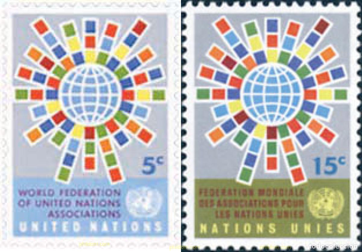 Sellos: 127054 MNH NACIONES UNIDAS. Nueva York 1966 FEDERACION MUNDIAL DE LAS ASOCIACIONES PARA LAS NACIONE