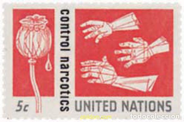 Sellos: 679050 MNH NACIONES UNIDAS. Nueva York 1964 CONTROL DE LAS DROGAS