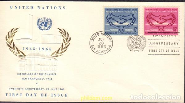 Sellos: 441043 MNH NACIONES UNIDAS. Nueva York 1965 A&Ntilde;O DE LA COOPERACION INTERNACIONAL