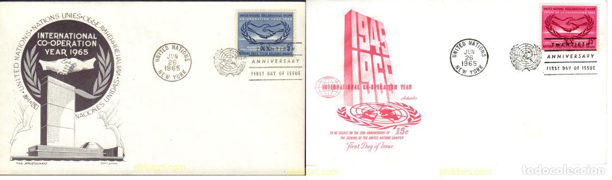 Sellos: 576530 MNH NACIONES UNIDAS. Nueva York 1965 A&Ntilde;O DE LA COOPERACION INTERNACIONAL